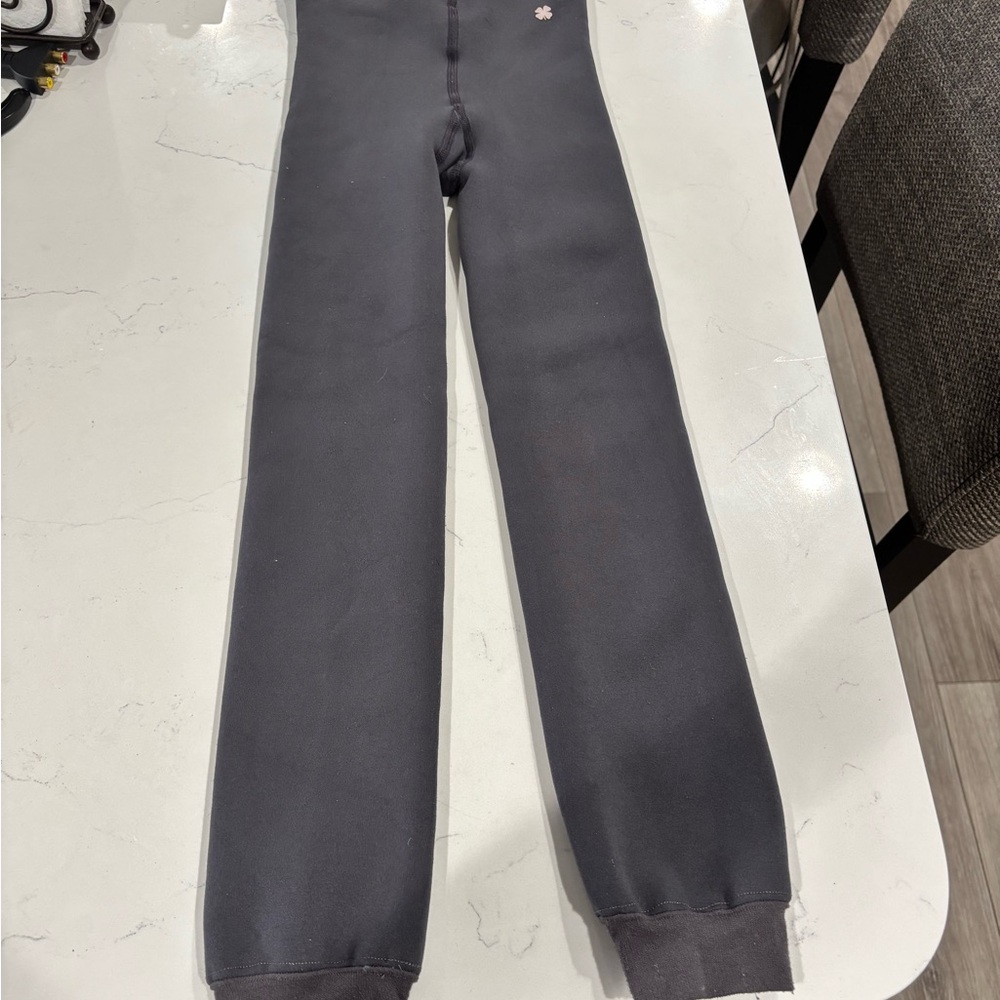 Gray Thermal One-Piece Leggings with Small logo